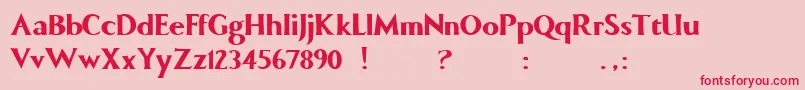 ComicRoman Font – Red Fonts on Pink Background