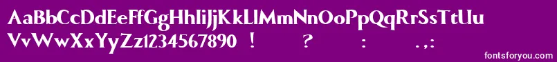 ComicRoman Font – White Fonts on Purple Background