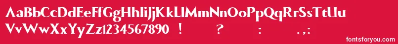 フォントComicRoman – 赤い背景に白い文字