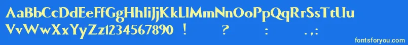 ComicRoman Font – Yellow Fonts on Blue Background