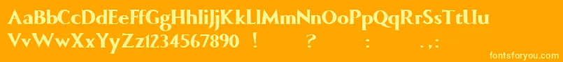ComicRoman Font – Yellow Fonts on Orange Background