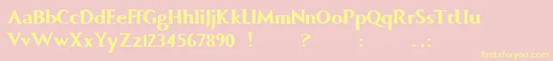 ComicRoman Font – Yellow Fonts on Pink Background