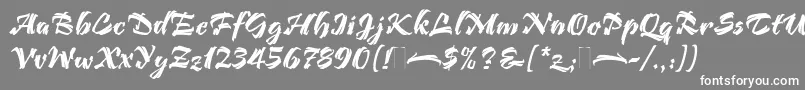 BendigoPlain Font – White Fonts on Gray Background
