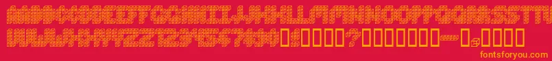 フォントCt – 赤い背景にオレンジの文字