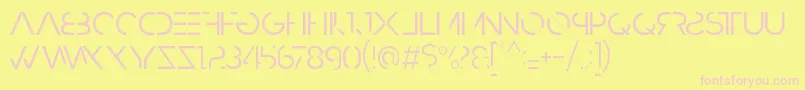 HbmRazedLightPersonalUseOnly Font – Pink Fonts on Yellow Background