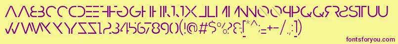 HbmRazedLightPersonalUseOnly Font – Purple Fonts on Yellow Background