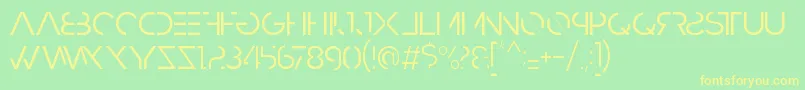 HbmRazedLightPersonalUseOnly Font – Yellow Fonts on Green Background