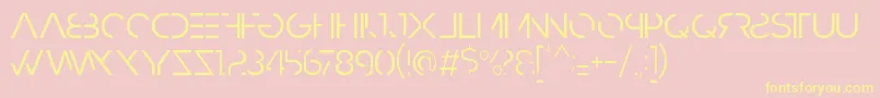 HbmRazedLightPersonalUseOnly Font – Yellow Fonts on Pink Background