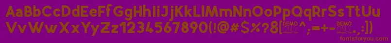 AirflyDemo Font – Brown Fonts on Purple Background