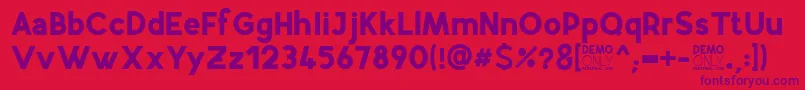 AirflyDemo Font – Purple Fonts on Red Background