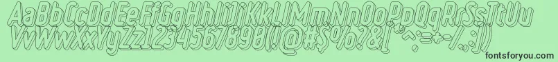 RulerVolumeLine Font – Black Fonts on Green Background