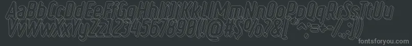 RulerVolumeLine Font – Gray Fonts on Black Background