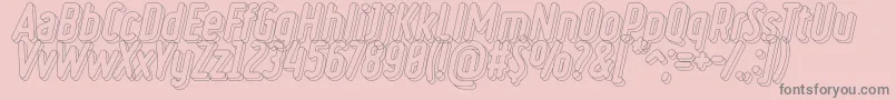 フォントRulerVolumeLine – ピンクの背景に灰色の文字