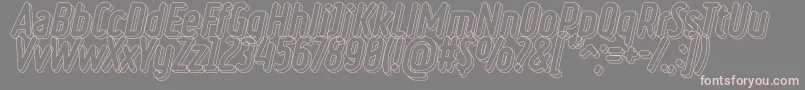 RulerVolumeLine Font – Pink Fonts on Gray Background