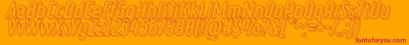 RulerVolumeLine Font – Red Fonts on Orange Background