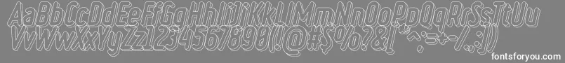 RulerVolumeLine Font – White Fonts on Gray Background