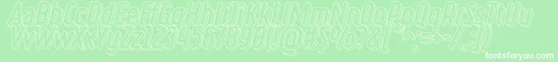 フォントRulerVolumeLine – 緑の背景に白い文字