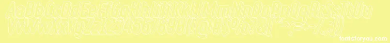 RulerVolumeLine Font – White Fonts on Yellow Background