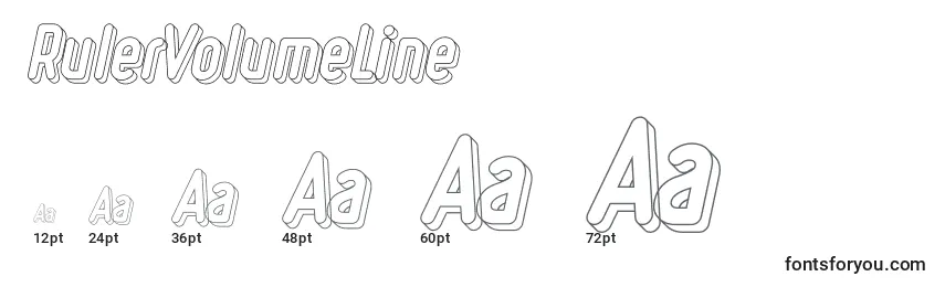 Размеры шрифта RulerVolumeLine