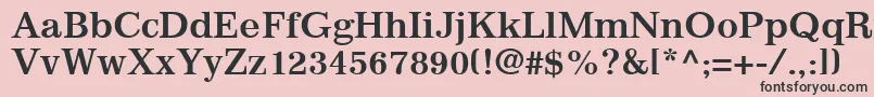 フォントClassicSsiBold – ピンクの背景に黒い文字