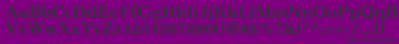 ClassicSsiBold-fontti – mustat fontit violetilla taustalla
