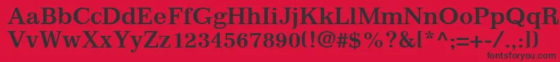 ClassicSsiBold Font – Black Fonts on Red Background