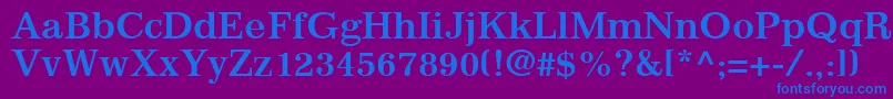 ClassicSsiBold Font – Blue Fonts on Purple Background