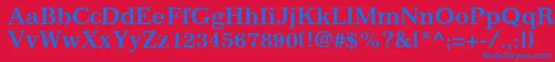 ClassicSsiBold Font – Blue Fonts on Red Background