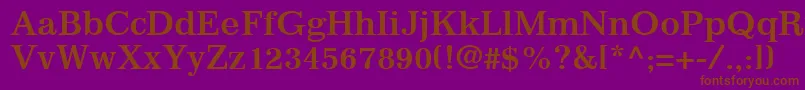 ClassicSsiBold Font – Brown Fonts on Purple Background