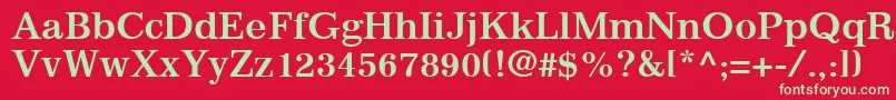 ClassicSsiBold Font – Green Fonts on Red Background