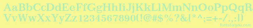 ClassicSsiBold Font – Green Fonts on Yellow Background