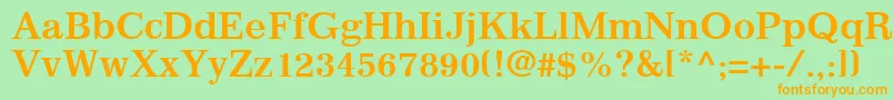 ClassicSsiBold Font – Orange Fonts on Green Background