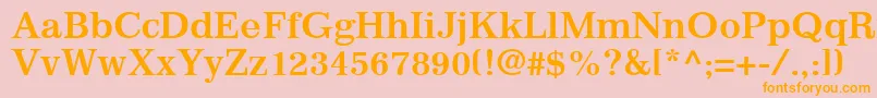 ClassicSsiBold Font – Orange Fonts on Pink Background
