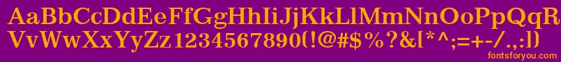 ClassicSsiBold Font – Orange Fonts on Purple Background