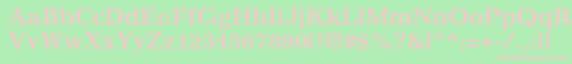 ClassicSsiBold Font – Pink Fonts on Green Background