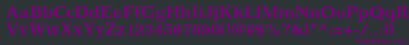 Police ClassicSsiBold – polices violettes sur fond noir