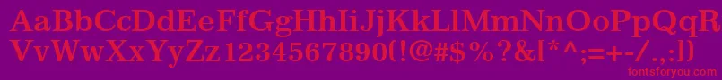 ClassicSsiBold Font – Red Fonts on Purple Background