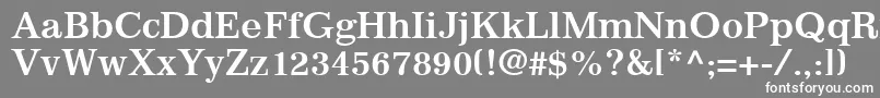 フォントClassicSsiBold – 灰色の背景に白い文字