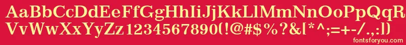 ClassicSsiBold Font – Yellow Fonts on Red Background