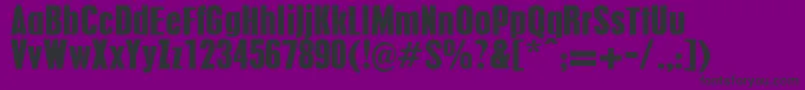 Шрифт Pilsen – чёрные шрифты на фиолетовом фоне