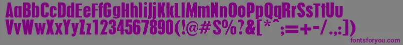 Pilsen Font – Purple Fonts on Gray Background