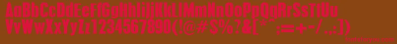 Pilsen Font – Red Fonts on Brown Background