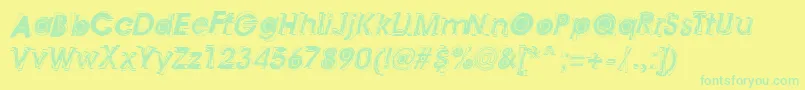 More about AstigmaRegular Font AstigmaRegular Font – Green Fonts on Yellow Background