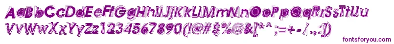 Weitere Informationen zur AstigmaRegular-Schriftart AstigmaRegular-Schriftart – Violette Schriften auf weißem Hintergrund