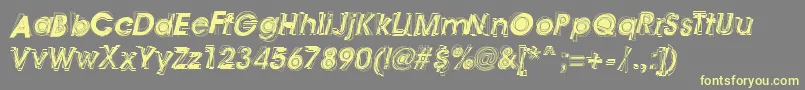 AstigmaRegular Font – Yellow Fonts on Gray Background