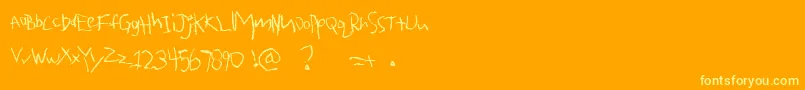 QuarterOz.ToFreedom-fontti – keltaiset fontit oranssilla taustalla