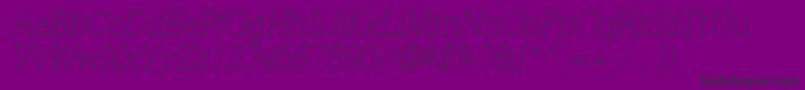 InstallationLightSsiThinItalic Font – Black Fonts on Purple Background