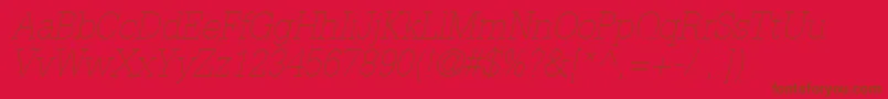Police InstallationLightSsiThinItalic – polices brunes sur fond rouge