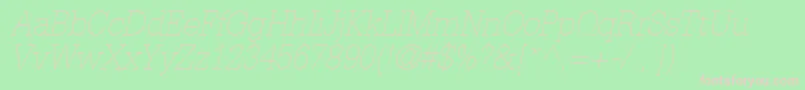 InstallationLightSsiThinItalic Font – Pink Fonts on Green Background