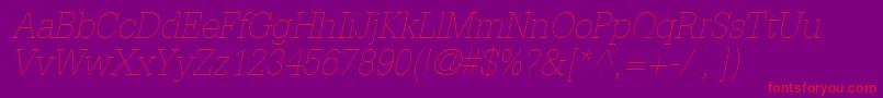 fuente InstallationLightSsiThinItalic – Fuentes Rojas Sobre Fondo Morado